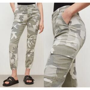 All Saints Women's Camouflage Ankle Cargo Pants - Green & Gray